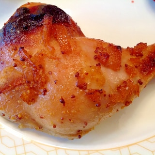 鶏の骨つきモモ肉でママレード焼き